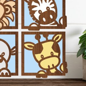 Intra απο ξύλο plywood 3mm-4mm πάχος – Safari Animal Art Wall Art Δίασταση  40x30 cm INTRAFABR-77433888