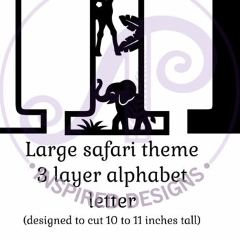 Intra απο ξύλο plywood 3mm-4mm πάχος – Επιστολή Safari Animals Large I Layered Δίασταση  20x20 cm INTRAFABR-114034253 - Image 2