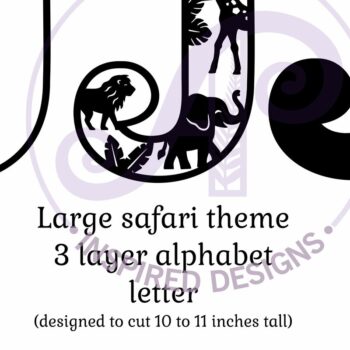 Intra απο ξύλο plywood 3mm-4mm πάχος – Επιστολή Safari Animals Large I Layered Δίασταση 20x20 cm INTRAFABR-114034237 - Image 2