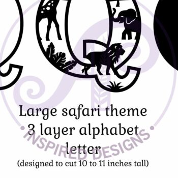 Intra απο ξύλο plywood 3mm-4mm πάχος – Επιστολή Safari Animals Large Q Layered Δίασταση  20x20 cm INTRAFABR-114034070 - Image 2