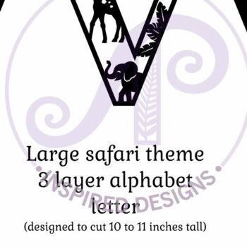 Intra απο ξύλο plywood 3mm-4mm πάχος – Επιστολή Safari Animals Large V Layered Δίασταση 20x20 cm INTRAFABR-114033944 - Image 2