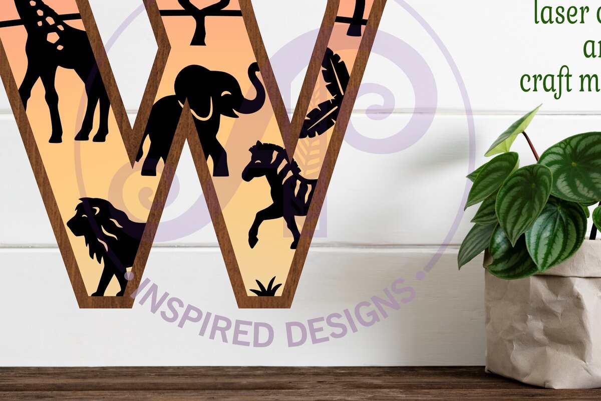 Intra απο ξύλο plywood 3mm-4mm πάχος – Ζώα Safari Large W με στρώματα Δίασταση  20x20 cm INTRAFABR-114033904