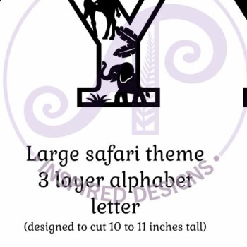 Intra απο ξύλο plywood 3mm-4mm πάχος – Επιστολή Safari Animals Large Y Layered Δίασταση  20x20 cm INTRAFABR-114033836 - Image 2