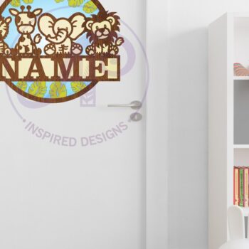 Intra απο ξύλο plywood 3mm-4mm πάχος – Safari Animals Layered Name Δίασταση  20x20 cm INTRAFABR-103206671 - Image 3