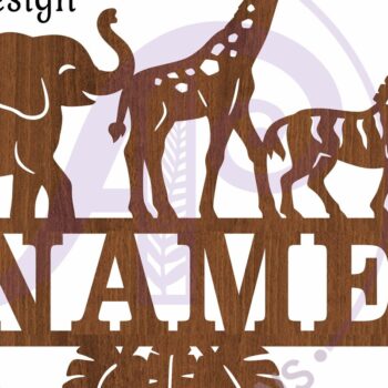 Intra απο ξύλο plywood 3mm-4mm πάχος – Safari Animals Name Sin Δίασταση  20x20 cm INTRAFABR-110476152 - Image 4