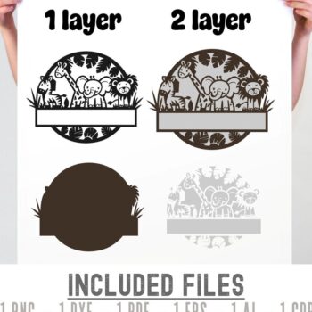 Intra απο ξύλο plywood 3mm-4mm πάχος – Safari Animals Name Sin Nursery Δίασταση  20x20 cm INTRAFABR-114040072 - Image 6