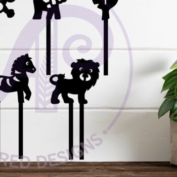 Intra απο ξύλο plywood 3mm-4mm πάχος – Safari Cupcake Toppers, 7 σχέδια Δίασταση  20x20 cm INTRAFABR-95548127 - Image 3