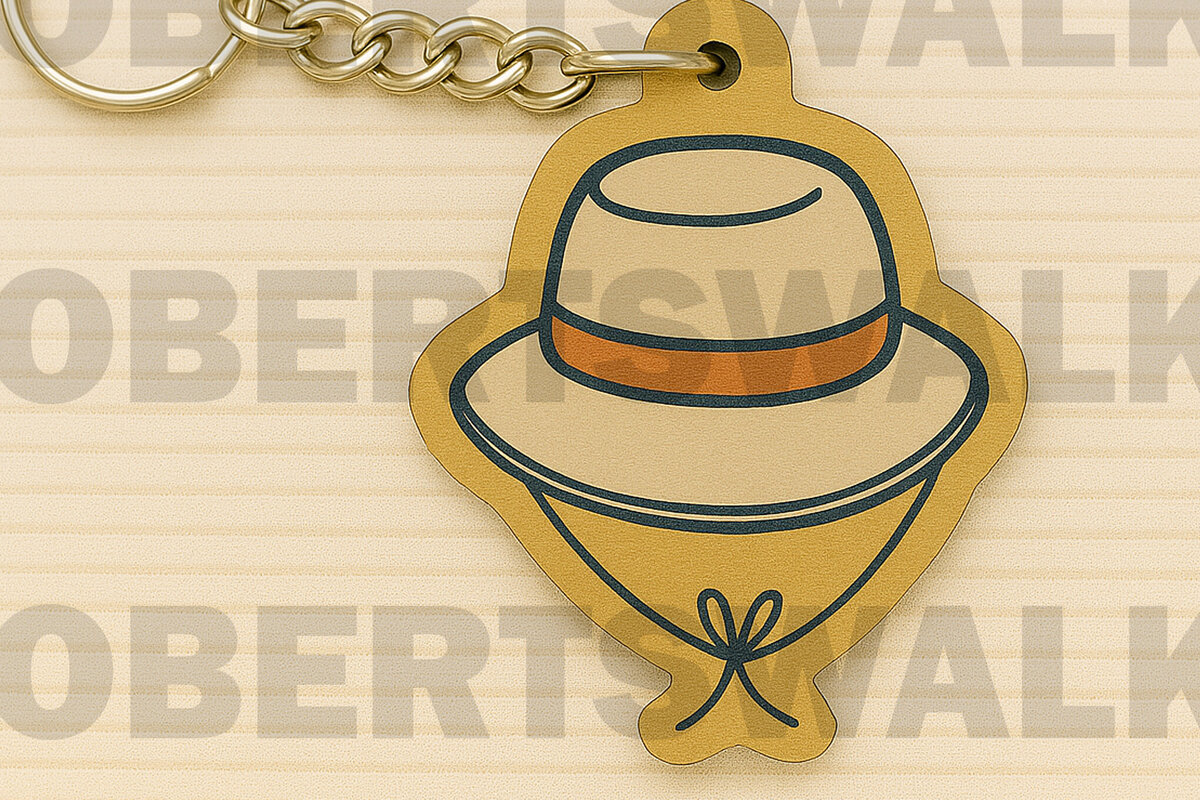 Intra απο ξύλο plywood 3mm-4mm πάχος – Μπρελόκ Safari Hat Δίασταση  5x5 cm INTRAFABR-123097200