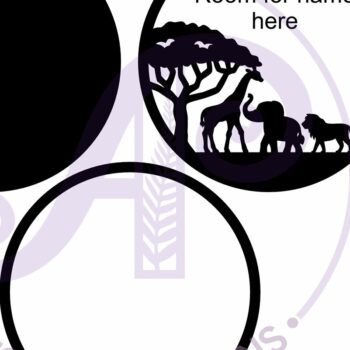 Intra απο ξύλο plywood 3mm-4mm πάχος – Safari Layered Personalized Name Sign Δίασταση  40x30 cm INTRAFABR-116779048 - Image 5