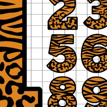 Intra απο ξύλο plywood 3mm-4mm πάχος – Safari Numbers 3D Δίασταση 20x20 cm INTRAFABR-102780333 - Image 2