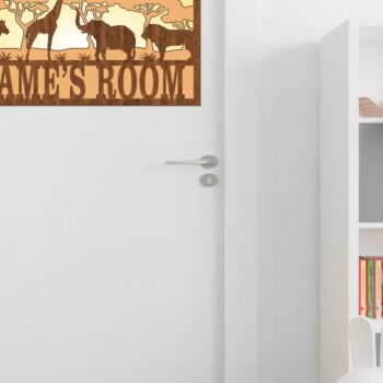 Intra απο ξύλο plywood 3mm-4mm πάχος – Αρχείο επιπέδων Safari Scene 3 Δίασταση  20x20 cm INTRAFABR-69992001 - Image 3