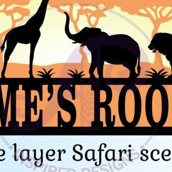 Intra απο ξύλο plywood 3mm-4mm πάχος – Αρχείο επιπέδων Safari Scene 3 Δίασταση  20x20 cm INTRAFABR-69992001 - Image 5