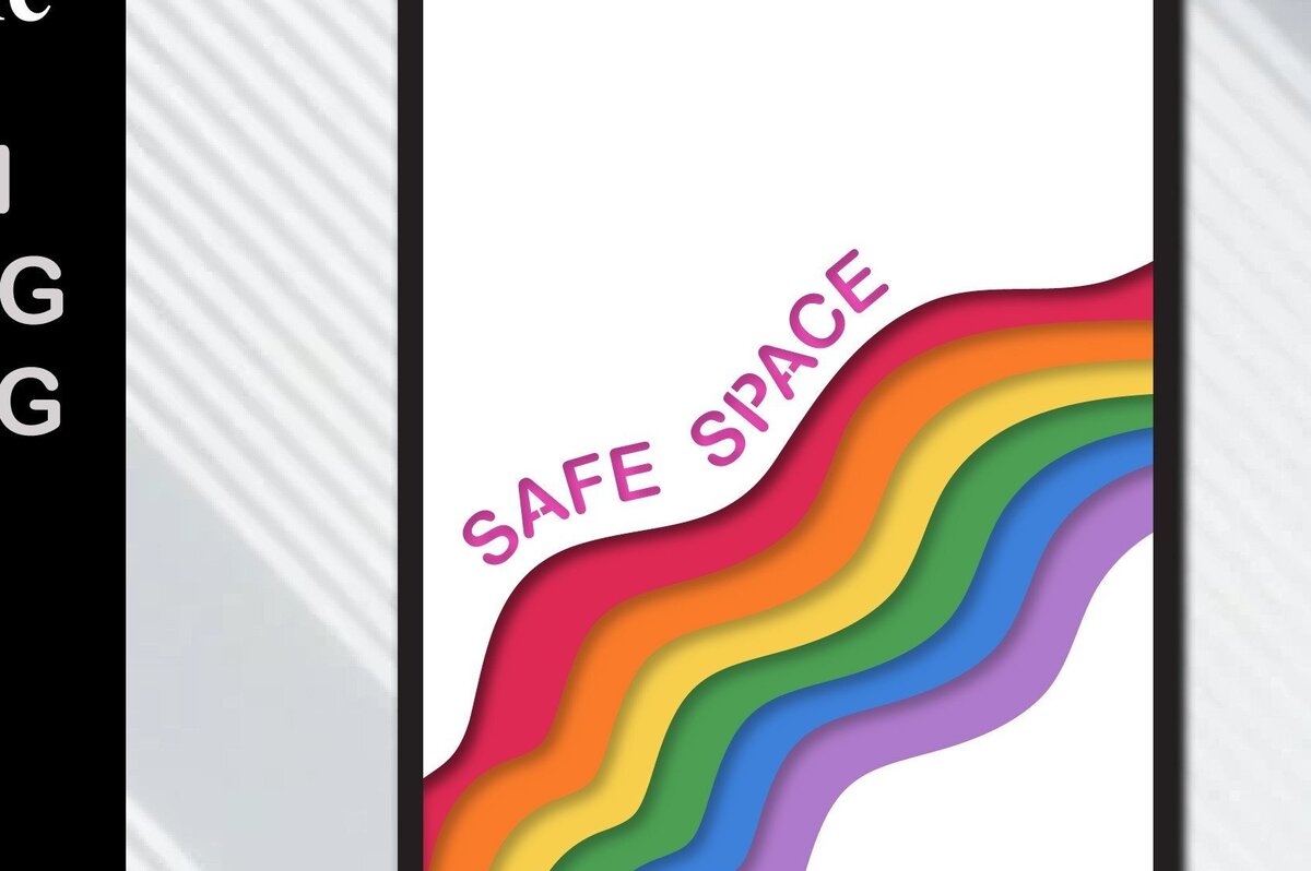 Intra απο ξύλο plywood 3mm-4mm πάχος – Safe Space Pride Print Layered Wall Art Δίασταση  40x30 cm INTRAFABR-31973821