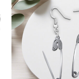 Intra απο ξύλο plywood 3mm-4mm πάχος – Αρχείο κοπής με λέιζερ σκουλαρίκια με καρφίτσα ασφαλείας Δίασταση  5x5 cm INTRAFABR-120976873