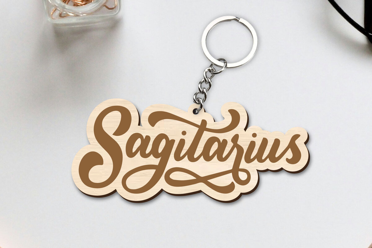 Intra απο ξύλο plywood 3mm-4mm πάχος – Sagitarius Zodiac Key ChainSVG Δίασταση  20x20 cm INTRAFABR-96829828