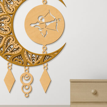 Intra απο ξύλο plywood 3mm-4mm πάχος – Πάνελ τοίχου Sagittarius Dream Catcher Δίασταση  40x30 cm INTRAFABR-104701501 - Image 1