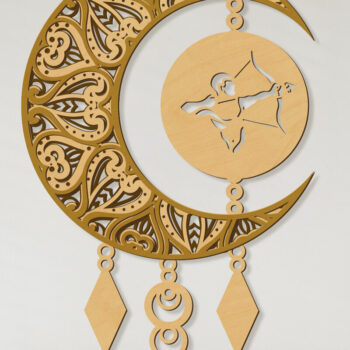 Intra απο ξύλο plywood 3mm-4mm πάχος – Πάνελ τοίχου Sagittarius Dream Catcher Δίασταση  40x30 cm INTRAFABR-104701501 - Image 3