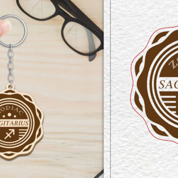 Intra απο ξύλο plywood 3mm-4mm πάχος – Τοξότης Μπρελόκ με λέιζερ Δίασταση 5x5 cm INTRAFABR-102288786 - Image 1