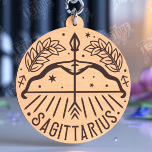 Intra απο ξύλο plywood 3mm-4mm πάχος – Μπρελόκ Τοξότης | Ζώδιο | CNC Δίασταση  5x5 cm INTRAFABR-98273106