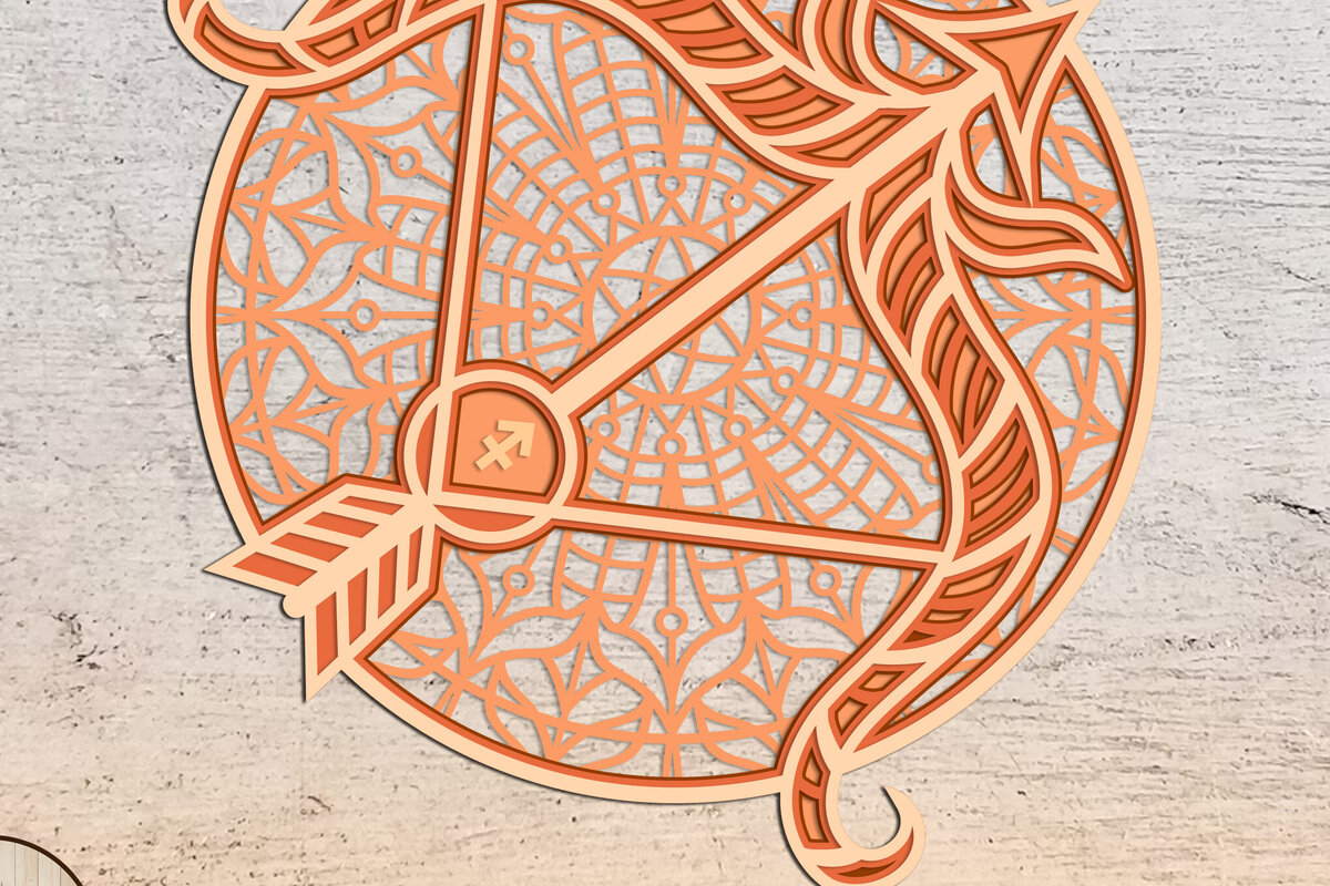 Intra απο ξύλο plywood 3mm-4mm πάχος – Πάνελ τοίχου Τοξότης, πρότυπο κοπής Δίασταση  40x30 cm INTRAFABR-100719269