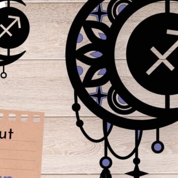 Intra απο ξύλο plywood 3mm-4mm πάχος – Ζώδιο Τοξότης, Ονειροπαγίδα Δίασταση  20x20 cm INTRAFABR-66517906 - Image 1