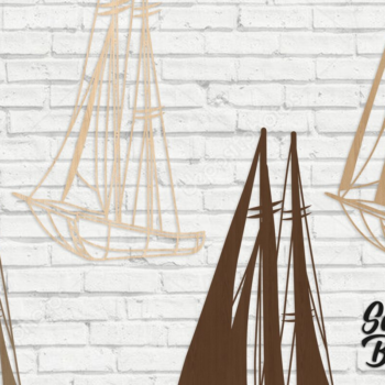 Intra απο ξύλο plywood 3mm-4mm πάχος – Sailing Boat - 3D Multilayer Δίασταση  20x20 cm INTRAFABR-31187402 - Image 6