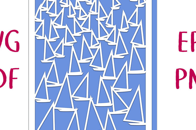 Intra απο ξύλο plywood 3mm-4mm πάχος – Αρχείο περικοπής Card Sailing Boats Δίασταση  20x20 cm INTRAFABR-12233748