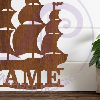 Intra απο ξύλο plywood 3mm-4mm πάχος – Σήμα ονόματος ιστιοφόρου Δίασταση  20x20 cm INTRAFABR-93489308 - Image 1