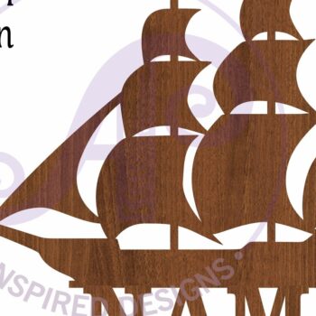 Intra απο ξύλο plywood 3mm-4mm πάχος – Σήμα ονόματος ιστιοφόρου Δίασταση  20x20 cm INTRAFABR-93489308 - Image 3