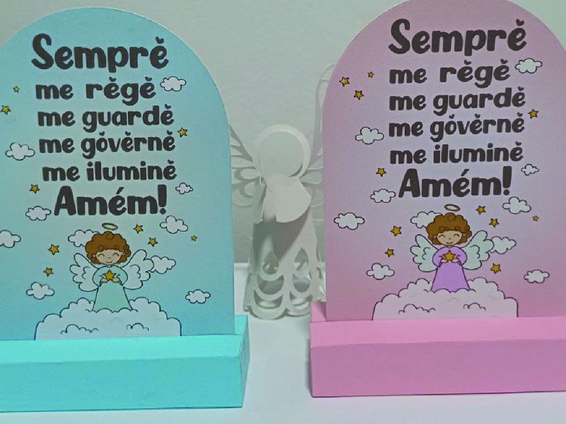 Intra απο ξύλο plywood 3mm-4mm πάχος – Άγιος Άγγελος του Κυρίου Πλακέτα για το Παιδί Δίασταση  20x20 cm INTRAFABR-115072494