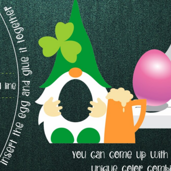 Intra απο ξύλο plywood 3mm-4mm πάχος – Saint Patrick's Gnome - Αυγοθήκη Δίασταση  20x20 cm INTRAFABR-8814651 - Image 2