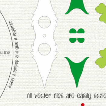 Intra απο ξύλο plywood 3mm-4mm πάχος – Saint Patrick's Gnome - Lollipop Holder Δίασταση  20x20 cm INTRAFABR-8839230 - Image 2