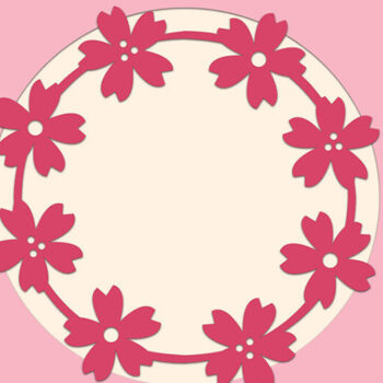 Intra απο ξύλο plywood 3mm-4mm πάχος – Sakura Blossom Aperture Card Cut Δίασταση  20x20 cm INTRAFABR-26297384 - Image 1