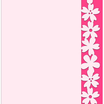 Intra απο ξύλο plywood 3mm-4mm πάχος – Sakura Cherry Blossom Edge Card Cut Δίασταση  20x20 cm INTRAFABR-26297889 - Image 1