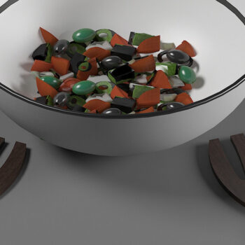 Intra απο ξύλο plywood 3mm-4mm πάχος – Χέρια διακομιστή σαλάτας / κουζινικά σκεύη 311 Δίασταση  20x20 cm INTRAFABR-54574011 - Image 1