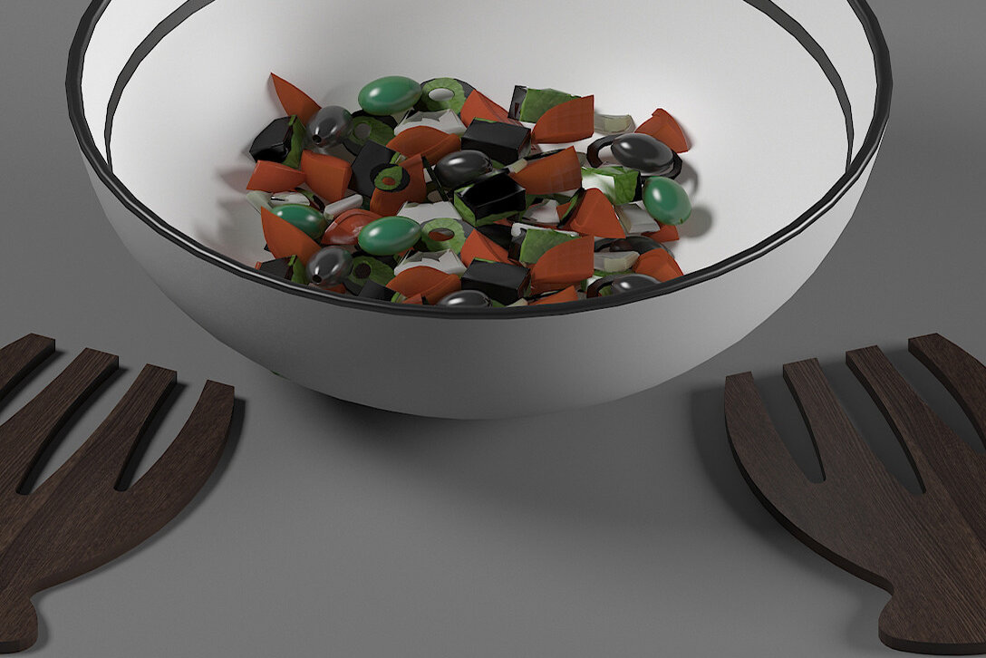 Intra απο ξύλο plywood 3mm-4mm πάχος – Χέρια διακομιστή σαλάτας / κουζινικά σκεύη 311 Δίασταση  20x20 cm INTRAFABR-54574011