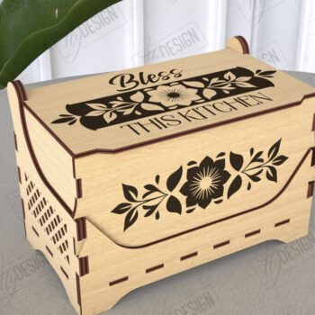 Intra απο ξύλο plywood 3mm-4mm πάχος – Κουτί αλατιού | Είδη κουζίνας | Κουτί αποθήκευσης Δίασταση  20x20 cm INTRAFABR-113918733 - Image 1