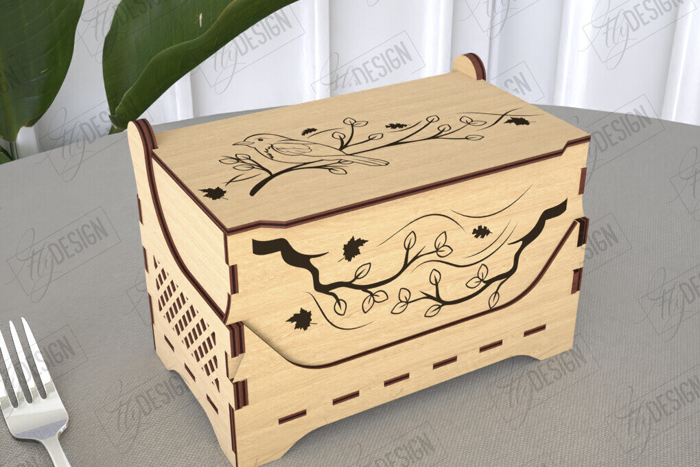 Intra απο ξύλο plywood 3mm-4mm πάχος – Κουτί αλατιού | Είδη κουζίνας | Κουτί αποθήκευσης Δίασταση  20x20 cm INTRAFABR-113918756