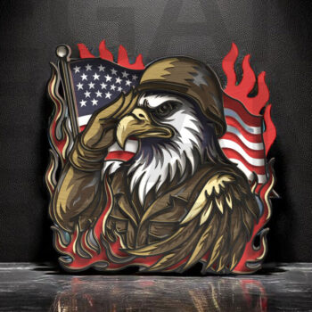 Intra απο ξύλο plywood 3mm-4mm πάχος – Χαιρετισμός Eagle Soldier Δίασταση  20x20 cm INTRAFABR-123433146 - Image 17