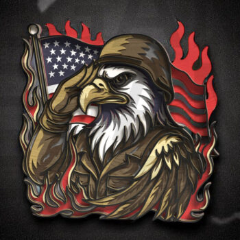 Intra απο ξύλο plywood 3mm-4mm πάχος – Χαιρετισμός Eagle Soldier Δίασταση  20x20 cm INTRAFABR-123433146 - Image 18