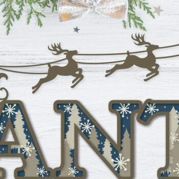 Intra απο ξύλο plywood 3mm-4mm πάχος – Santa 3D Shadow Box Layered Cut Δίασταση  20x20 cm INTRAFABR-79346902 - Image 1