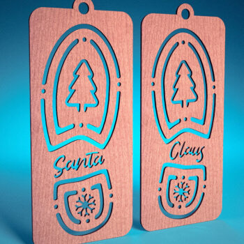 Intra απο ξύλο plywood 3mm-4mm πάχος – Santa Boot Stencil | Δίασταση  20x20 cm INTRAFABR-72093101 - Image 1