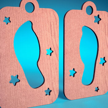 Intra απο ξύλο plywood 3mm-4mm πάχος – Santa Boot Stencil | Δίασταση  20x20 cm INTRAFABR-72093132 - Image 1