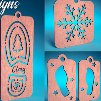 Intra απο ξύλο plywood 3mm-4mm πάχος – Santa Boot Stencil | Δίασταση  20x20 cm INTRAFABR-72093006 - Image 1