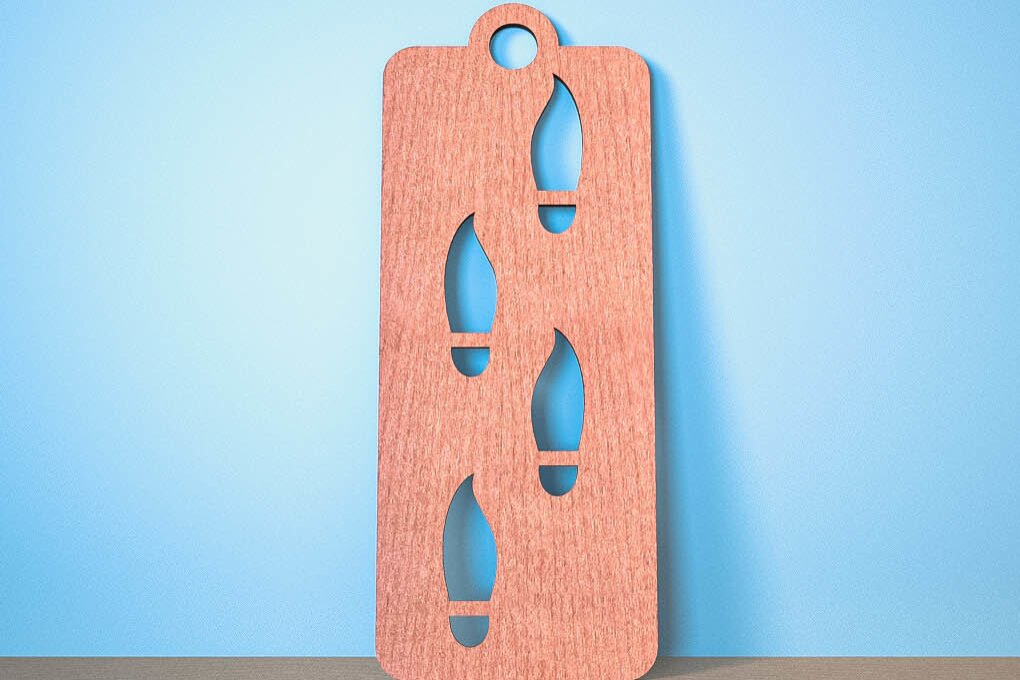 Intra απο ξύλο plywood 3mm-4mm πάχος – Santa Boot Stencil | Χριστούγεννα Δίασταση  20x20 cm INTRAFABR-74931136