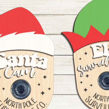 Intra απο ξύλο plywood 3mm-4mm πάχος – Santa Cam Elf Surveillance File Δίασταση  20x20 cm INTRAFABR-101628340 - Image 2