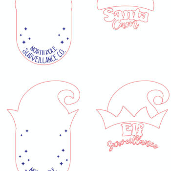 Intra απο ξύλο plywood 3mm-4mm πάχος – Santa Cam Elf Surveillance File Δίασταση  20x20 cm INTRAFABR-101628340 - Image 3