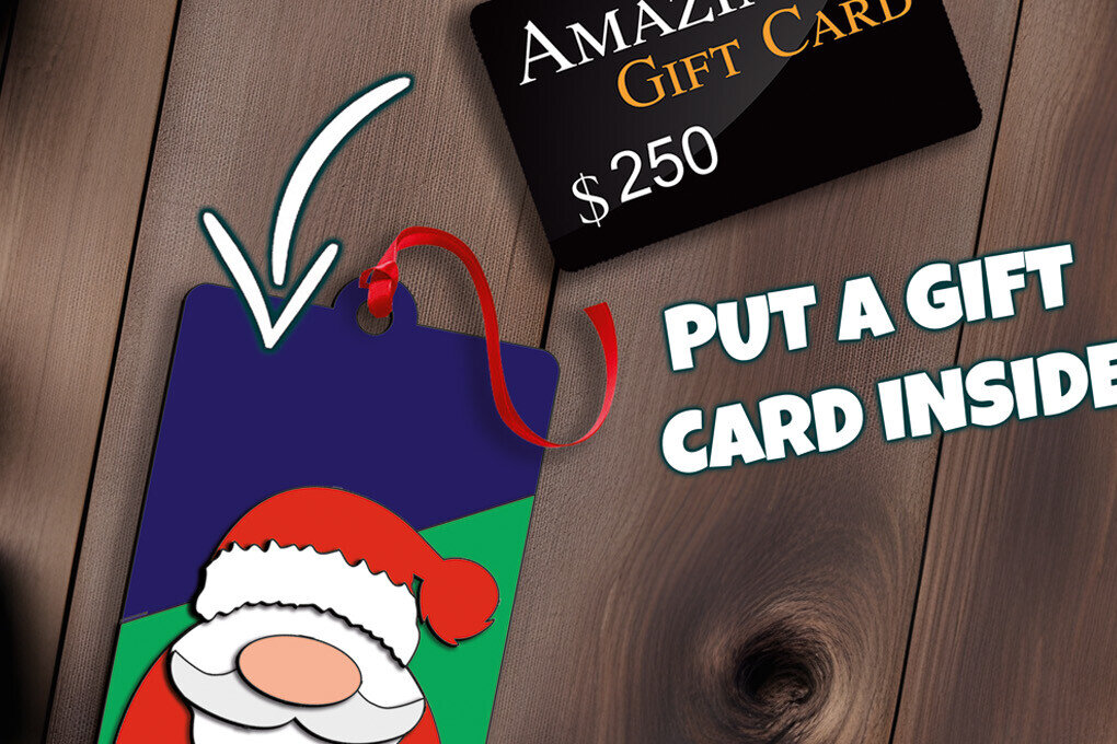 Intra απο ξύλο plywood 3mm-4mm πάχος – Θήκη χρημάτων για χριστουγεννιάτικη κάρτα δώρων Santa Δίασταση  20x20 cm INTRAFABR-108580458