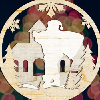 Intra απο ξύλο plywood 3mm-4mm πάχος – Αρχεία κομμένων πολυστρωματικών Χριστουγέννων Santa Δίασταση  20x20 cm INTRAFABR-84158151 - Image 1