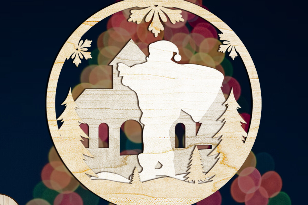 Intra απο ξύλο plywood 3mm-4mm πάχος – Αρχεία κομμένων πολυστρωματικών Χριστουγέννων Santa Δίασταση  20x20 cm INTRAFABR-84158151